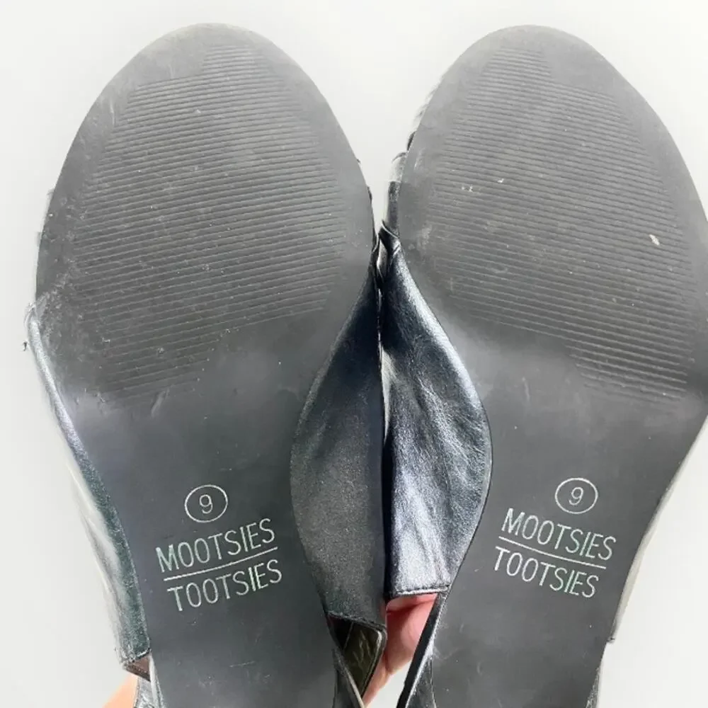 Mootsies Tootsies Women’s Open Toe Sandal Heels 9M Black